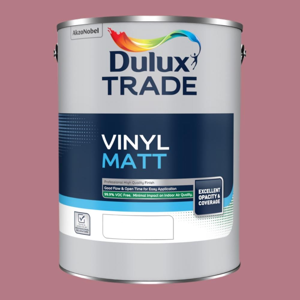 Dulux Trade - Raspberry Diva - Walls and Ceilings Vinyl Matt Paint - 5L