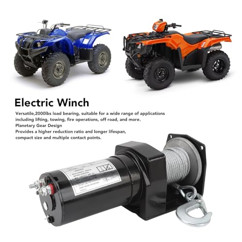Cabrestante eléctrico FLEXMAN 2000Lbs DC12V con control remoto miniatura 2
