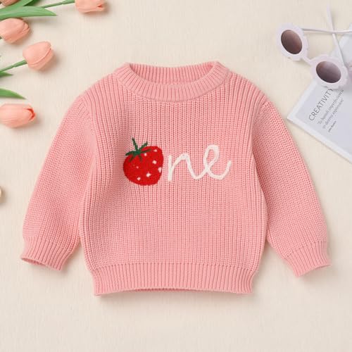 Baby Sweater Infant Long Sleeve Pullover Chunky Knit Sweaters Fall Winter 1st Birthday Outfit3