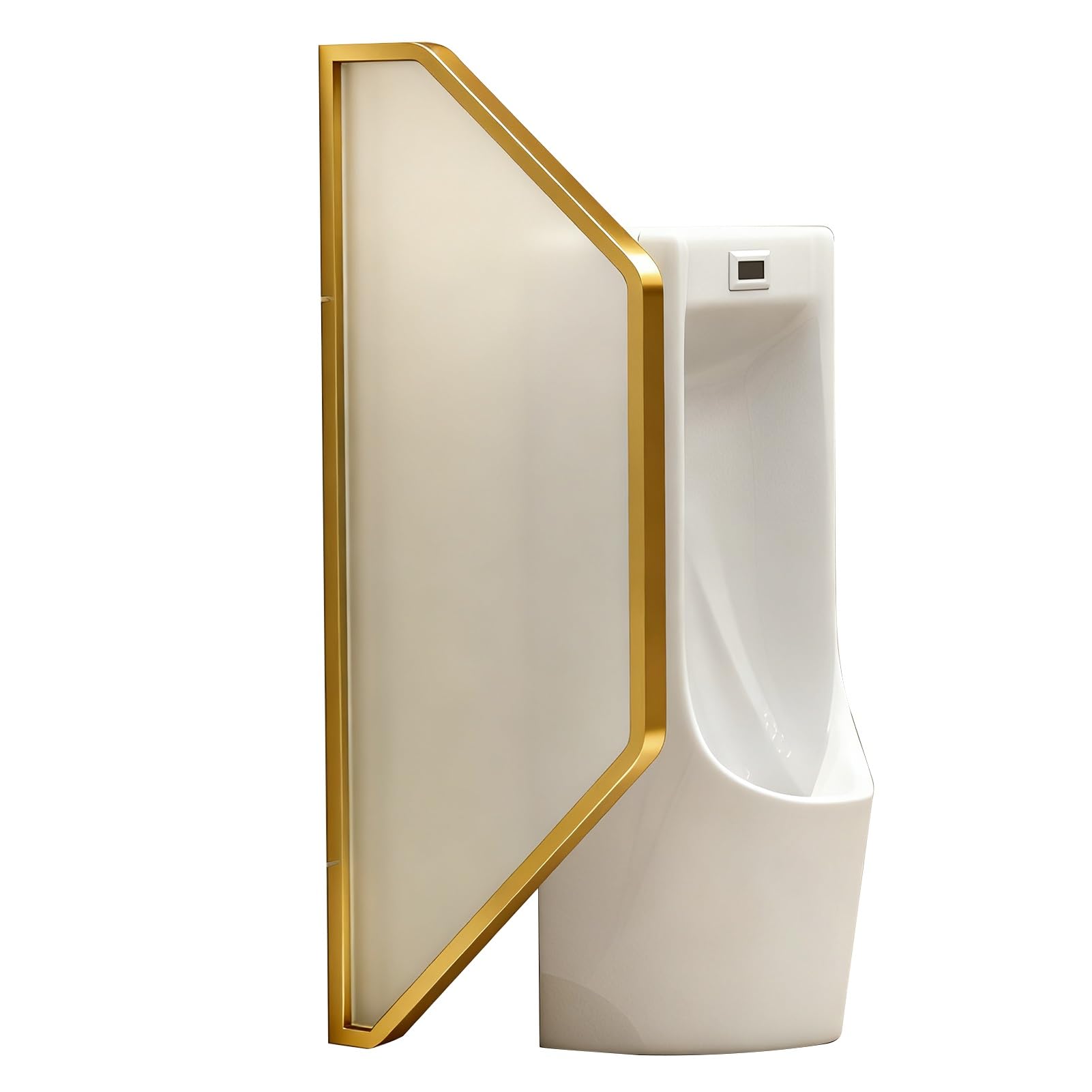GJZQDKX Public Toilet Partition for Men's Restroom, Wall-Mounted Urinal Divider Screen Panel for Bathroom Privacy, 40x120cm