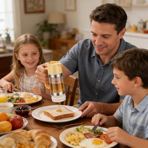 Distributeur de miel 300 ml avec poignée antidérapante hermétique