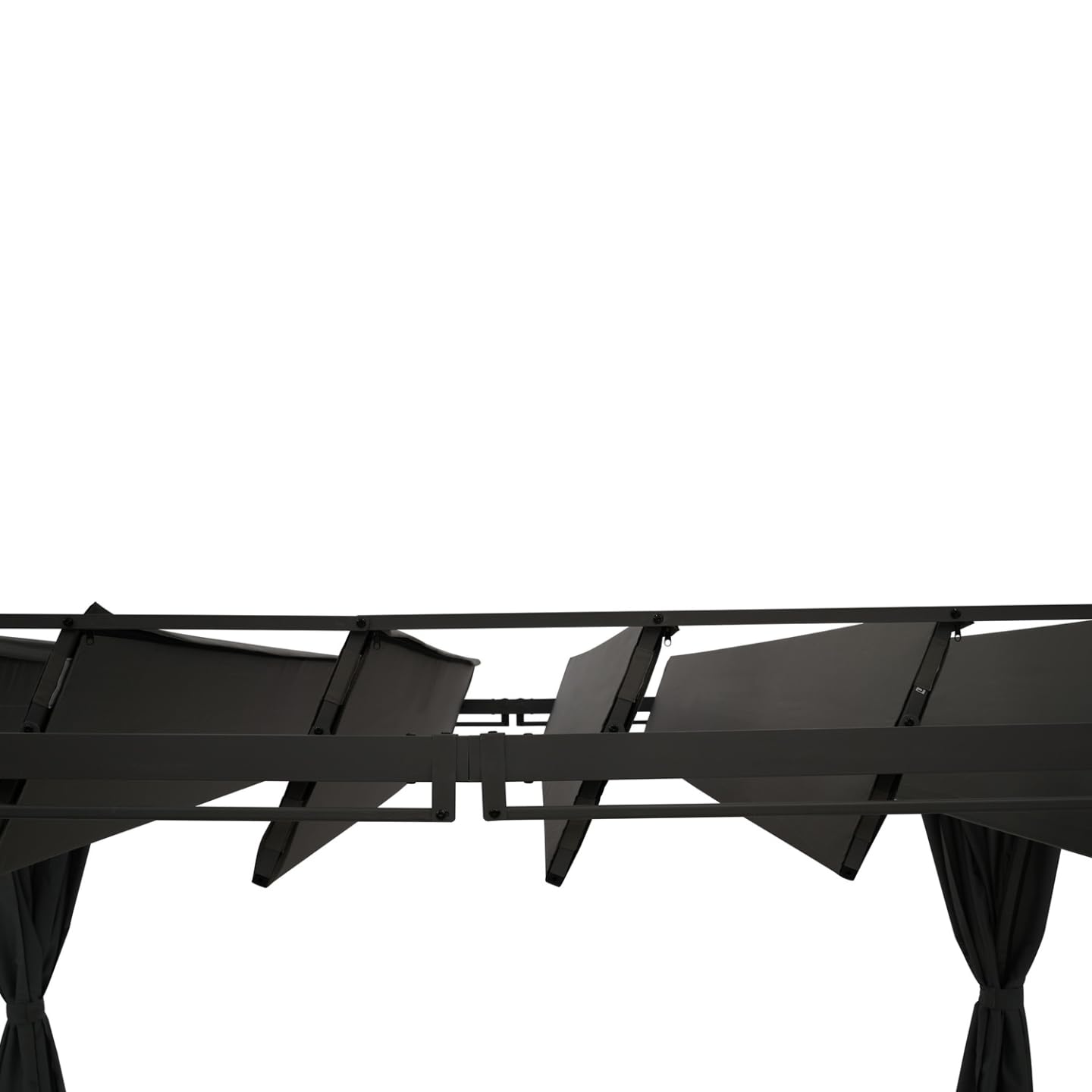 IDMarket - Pergola édition suprem Lames orientables 3x4 M et 4 Rideaux