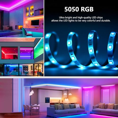 PSTAR Led Strip Lights 6m, with Remote and APP Control, LED TV Backlights for 70-85 inch TV, USB Powered - Image 2