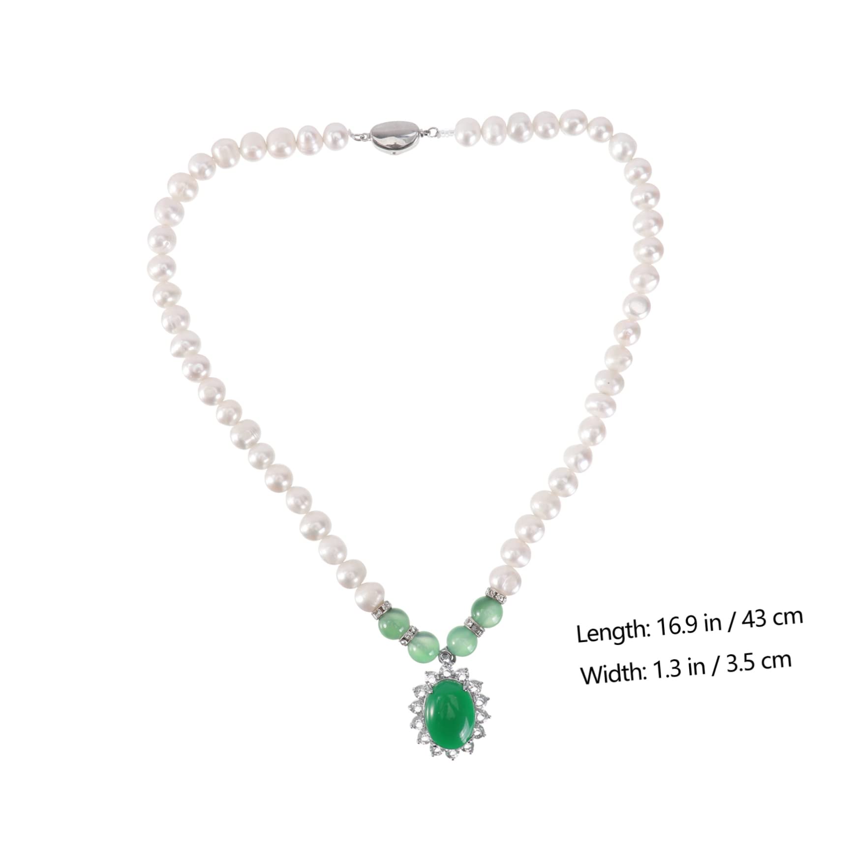 1set Collana Di Perle Naturali Di Con Pendente Elegante Per La Festa Della Mamma Accessorio Chic Per Occasioni Speciali e Uso Quotidiano Include Scatola e Certificato