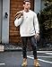 JMIERR Men's Crewneck Pullover Sweater Waffle Textured Knitted Sweaters Classic Casual Essentials Winter Sweaters with Ribbing Edge,M,White
