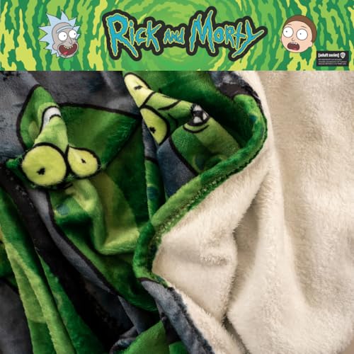 Image of Collectibles Pickel Rick & Morty Bedding Super Soft Plush Cozy Throw, 46 in x 60 in, (Officially Licensed Product) by Franco