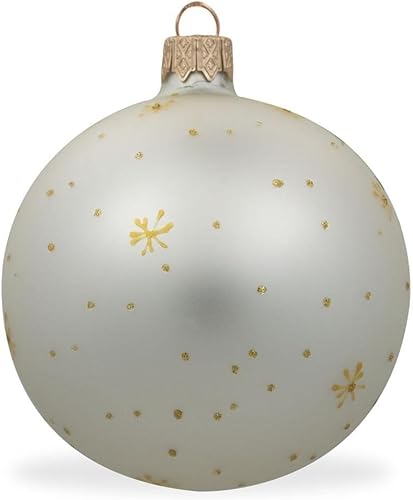 Miniatura 5 de Yuletide Elegance Cascanueces y árbol de Navidad soplado bola de cristal adorno 3.25 pulgadas