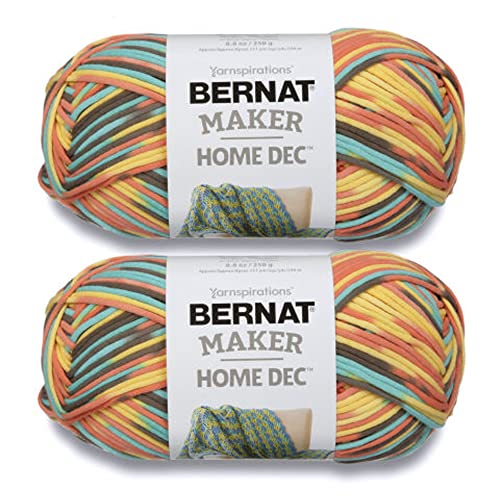 Image of Bernat Maker Home Dec Sunset Sea Varg Yarn - 2 Pack of 250g /8.8oz - Cotton - 5 Bulky - 317 Yards - Knitting, Crochet, Crafts & Amigurumi