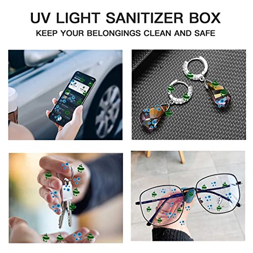 Uv Light Sanitizer Box Uvc Sterilizer For Phone Ultraviolet Clean 99.99% For Toothbrush Jewelry Glasses Nail Tools Keys Aromatherapy (White) #TOP5