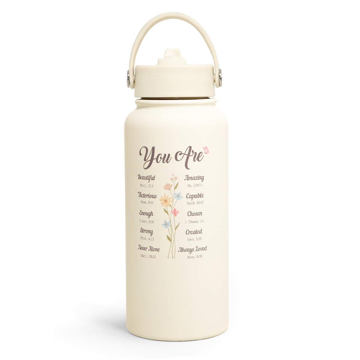 Christian Gifts for Women, Inspiration Water Bottle 32oz Stainless Steel Insulated with Lid, Religious Gifts for Mom Friends Ladies on Birthday Mother's Day Christmas