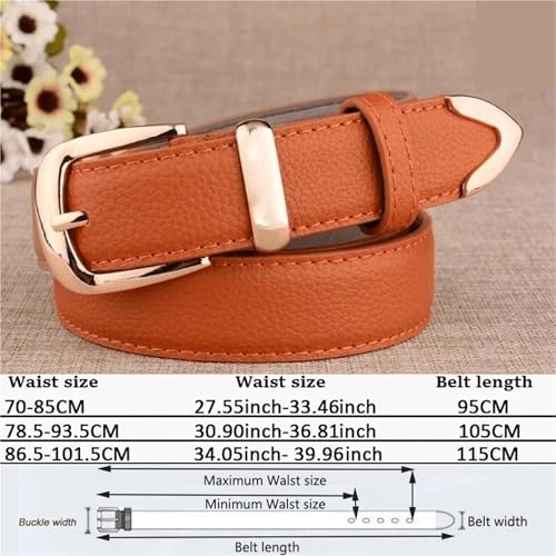 Belts for Women, Fashion Women Genuine Leather Belts Gold Buckle Best Matching Dress Jeans For Lady2