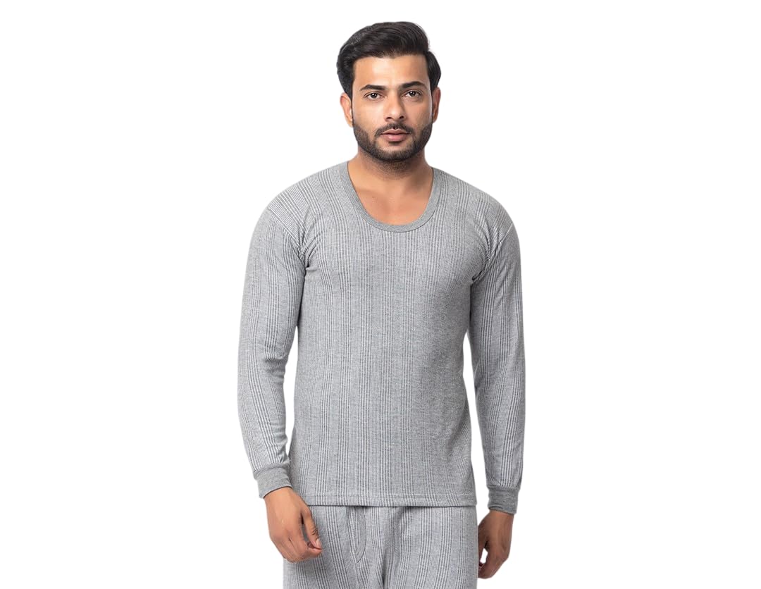 Men's Ribbed Thermal Full Sleeve Round Neck Winter Innerwear Top (Top-M-THML-Multiselection)-image-27
