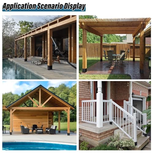Poteau de clôture base d'ancrage acier support garde-corps extérieur terrasse pavillon x2