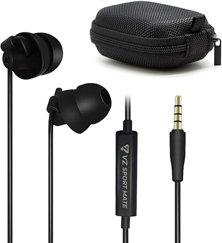 Sleep Earbuds Sleeping Noise Isolation Headphones Sleep Earphones with Mic,Unique Fully Soft Silicone Earplugs for Sleeping Insomnia Side Sleeper Snoring Air Travel Meditation Relaxation VZ SPORT MATE