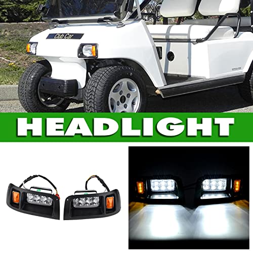 Led Headlight Tail Light Kit Compatible With Club Car Ds Golf Carts 1993-Up Street Legal Headlights Kit Tail Light Kit Assembly Compatible With Club Car Ds For Gas And Electric #TOP1