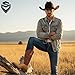 Cowboy Boots For Men - Mens Square Toe Western Boot,Oil/Slip Resistant,Durable Fashionable Classic Pull on 10 Inch Wellington Boots - Soft Toe Work Boots