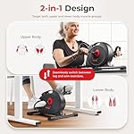 Sunny Health & Fitness Smart Under-Desk Bike Exerciser, Low-Impact Cardio Cycling Equipment for Home/Office, Mini Paddler for Arm/Leg Mobility Training, Free SunnyFit App Connect, Optional Motorized - Image 2