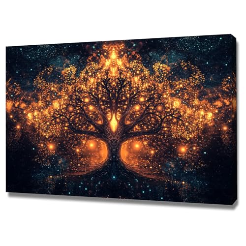 Arbre de vie impression sur toile pour habiller un grand mur vide de salon
