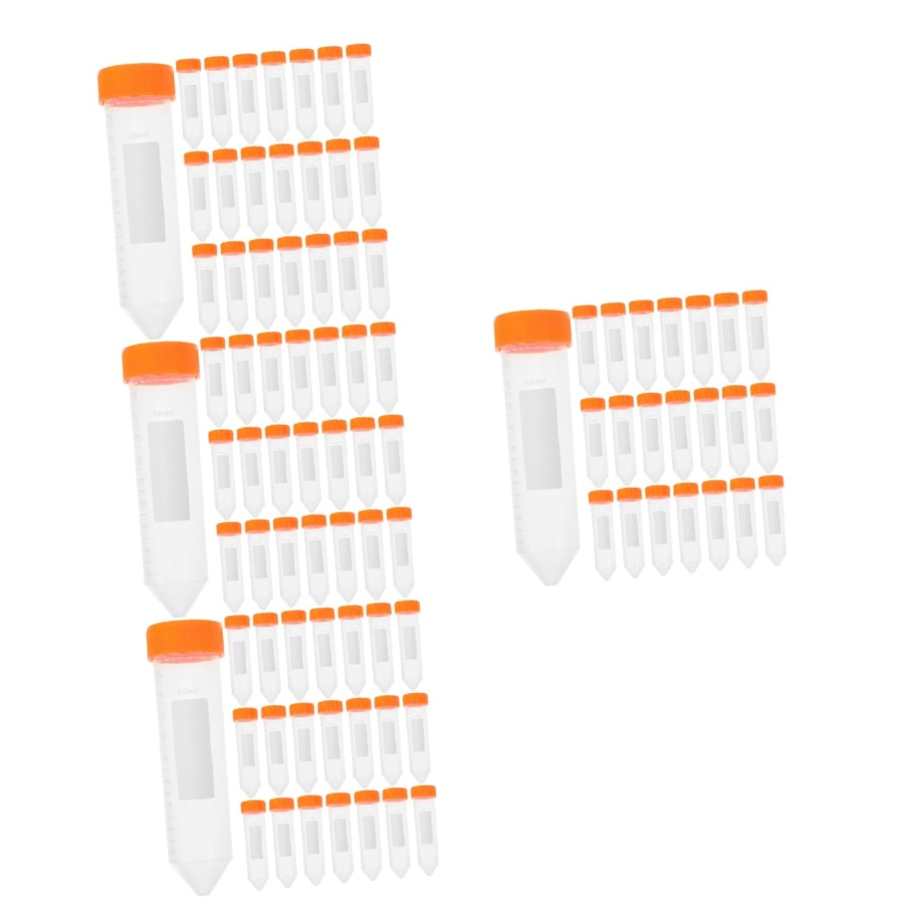 OUNONA 4 Set Di Provette in Plastica Per Conservazione Fiale Da 50 Ml A Vite A Prova Di Perdite Per Esperimenti Di Laboratorio 25 Pezzi*4