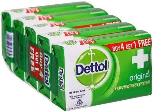 Dettol Original Protection Soap, 125 gm (4+ 1 free)