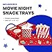 Movie Night Basket Gift Set – with Candy Variety Pack, Movie Trays, Movie Snacks & Popcorn Set – Gift Baskets For Families by Cheshire Gifts