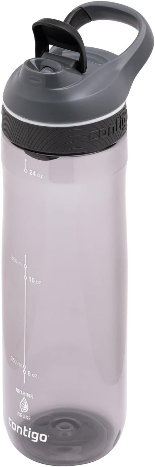 Contigo Cortland Autoseal Water Bottle | Large 720ml BPA Free Drinking Bottle | Sports Flask | Leakproof Drink Bottle | Ideal for School, Gym, Bike, Running, Hiking