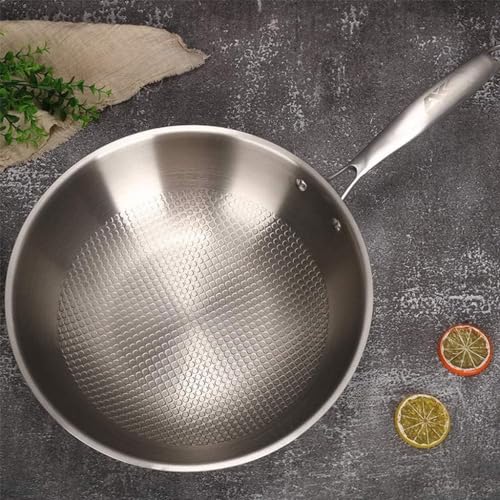Wok antiadherente de acero inoxidable 32 cm con tapa miniatura 2
