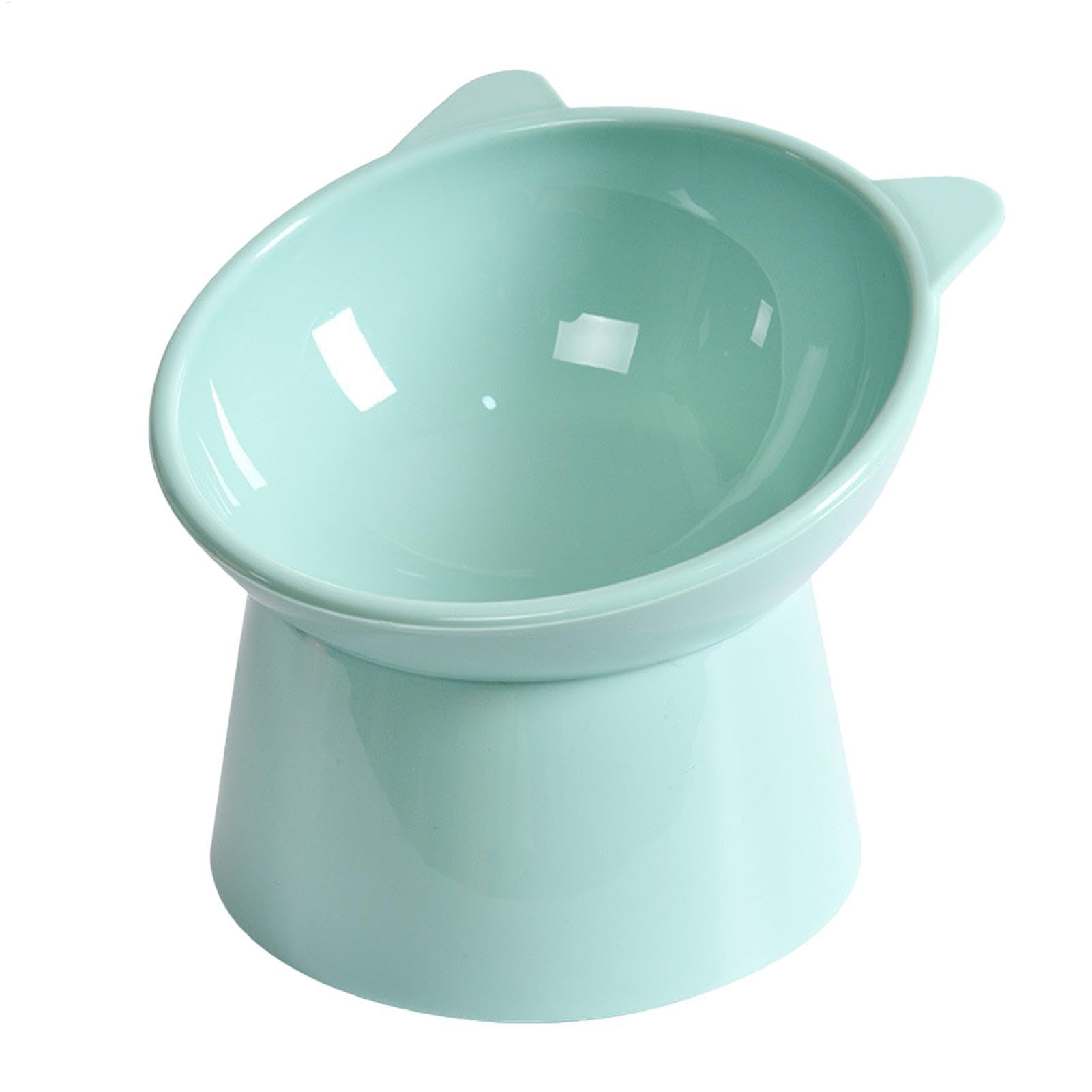 Tilted Elevated Pet Bowl - Raised Cat Feeder Bowl, Ceramic Tilted Cat Food Bowls Set | Slanted Food and Water Dish, Water Bowls with Anti Overturning Design Dogs Small Pets and Dishwasher Safe for Cat