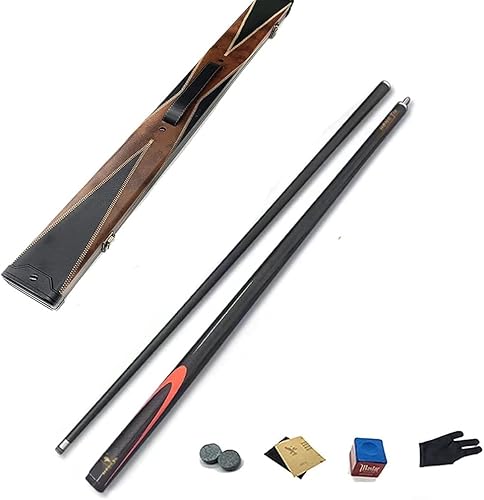 Miniatura 7 de Tacos de piscina de fibra de carbono para adultos, 57 pulgadas, 12 articulados hechos a mano, cabeza pequeña de 0.374 in, taco de billar profesional