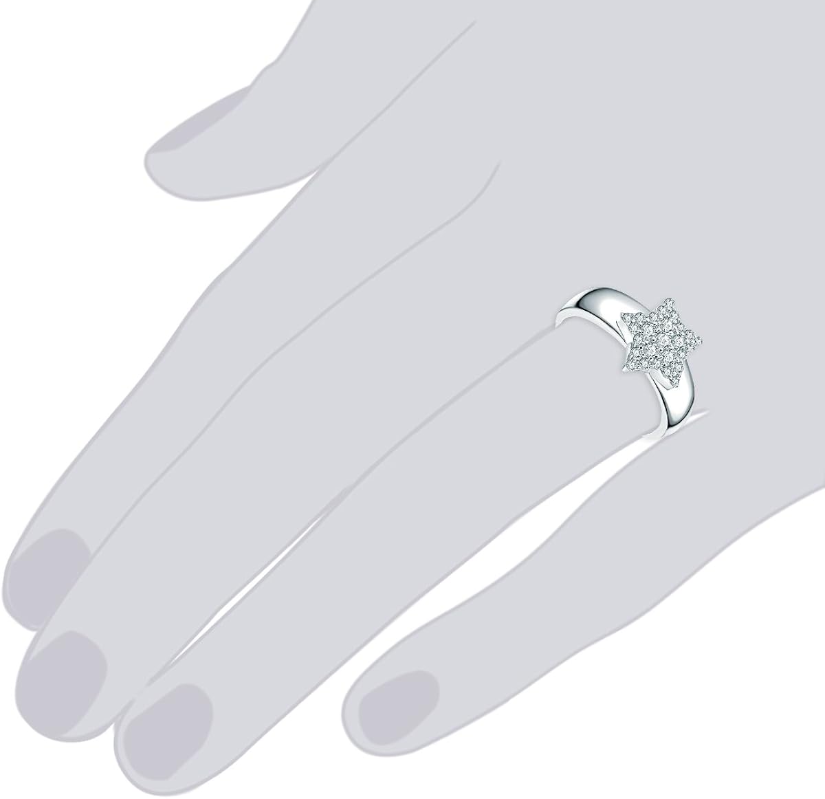 Rafaela Donata Female 925/- Sterling Silver Facetted Zirconia (CZ) Band Ring - Image 4