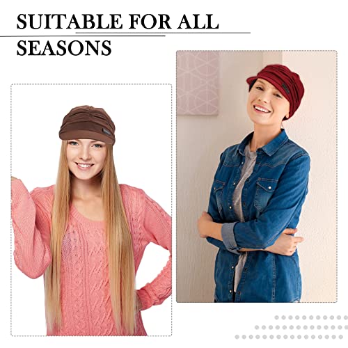 9 Pcs Women Newsboy Cabbie Cap Fashion Hat With Brim Sun Hat Baseball Cap For Woman Ladies Chemo Patients Daily Use #TOP2