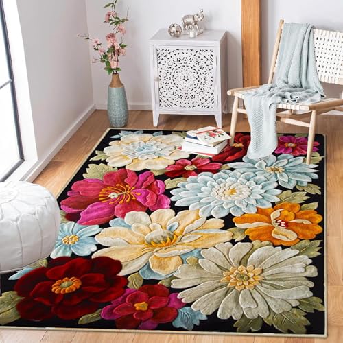 Tapete decorativo floral moderno 3'x5' rectangular