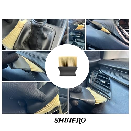 Image of CleanIt 5-in-1 Car Cleaning Brush Combo - Tire, Alloy, Dashboard & AC Vent Brush Set - Interior & Exterior Detailing Kit - Heavy-Duty, Reusable Car wash and Care Brushes