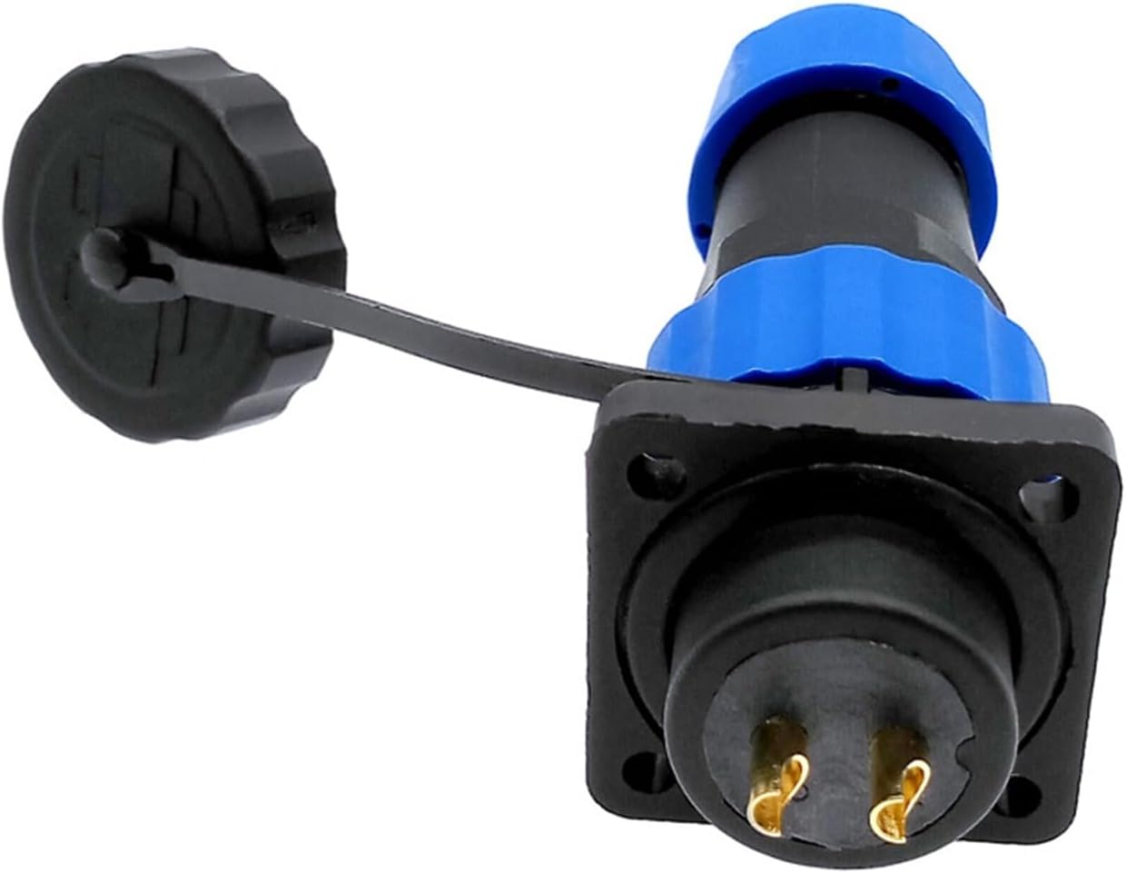 SP20 Straight Waterproof Connector Flange Socket 2/3/4/5/6/7/8/9/10/12/14Pin IP68 Cable Connector(9 pin)