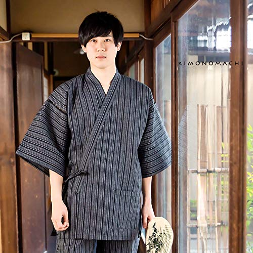 京都きもの町 男の夏甚平 じんべい 凉やかなメンズ绵麻甚平 服装服饰 男士 Whenbuy Jchere Com