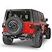 Hooke Road JL Rear Bumper Offroad Steel Back Bumper w/Receiver Hitch & LED Lights for 2018-2025 Jeep Wrangler JL & Unlimited Sahara Rubicon Sport 2/4 Doors
