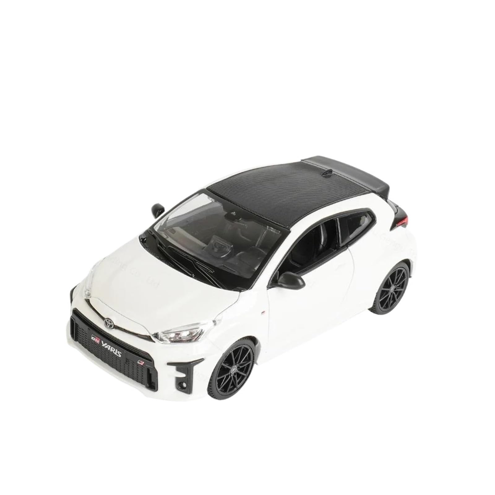 Veicoli a Motore in Scala 1:24 for Toyota Yaris GR in Miniatura, Simulazione Statica in Scala, Modello di Auto in Lega Pressofusa, Ornamenti Modello di Auto Replica(White)