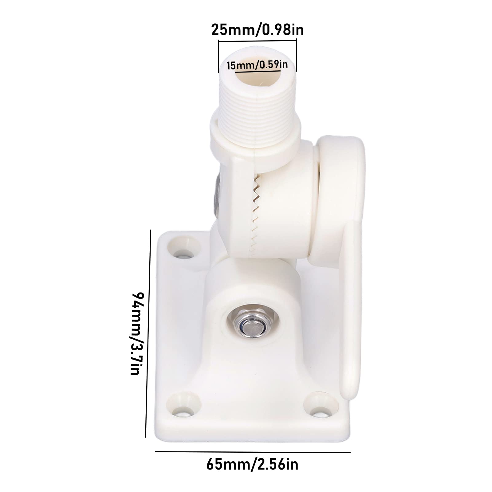 Supporto per Antenna Marina VHF Base di Montaggio Regolabile per Barche Marine