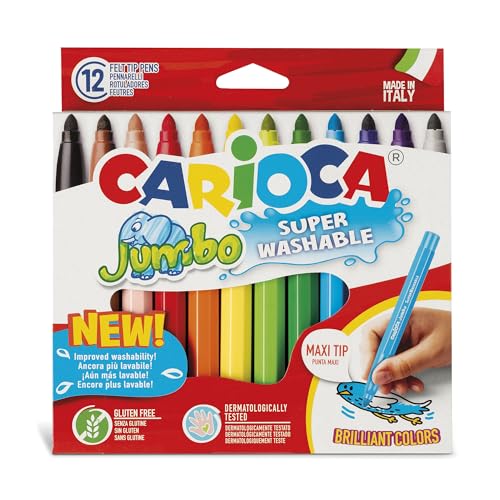 Carioca Pennarelli Jumbo - Scatola 12 Pz.- Col. Ass.