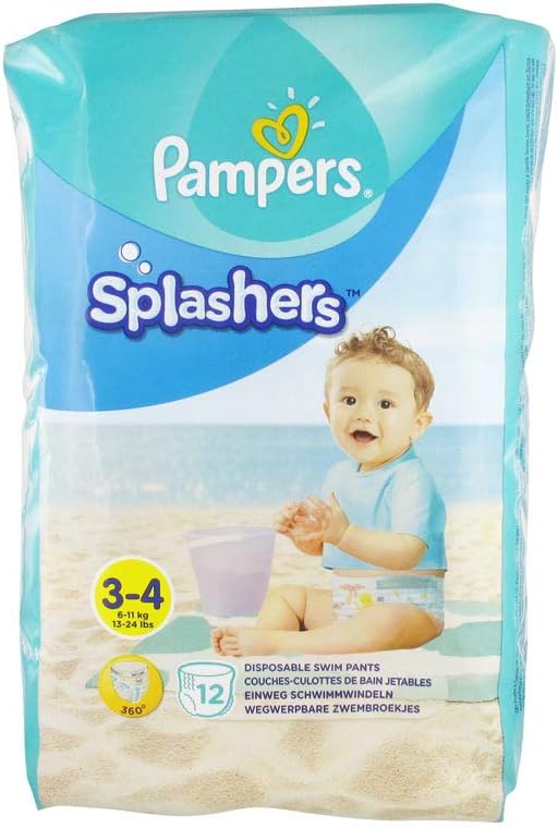 Pampers Baby Nappies Size 3 (611 kg / 1324 lbs), Splashers Swim Pants
