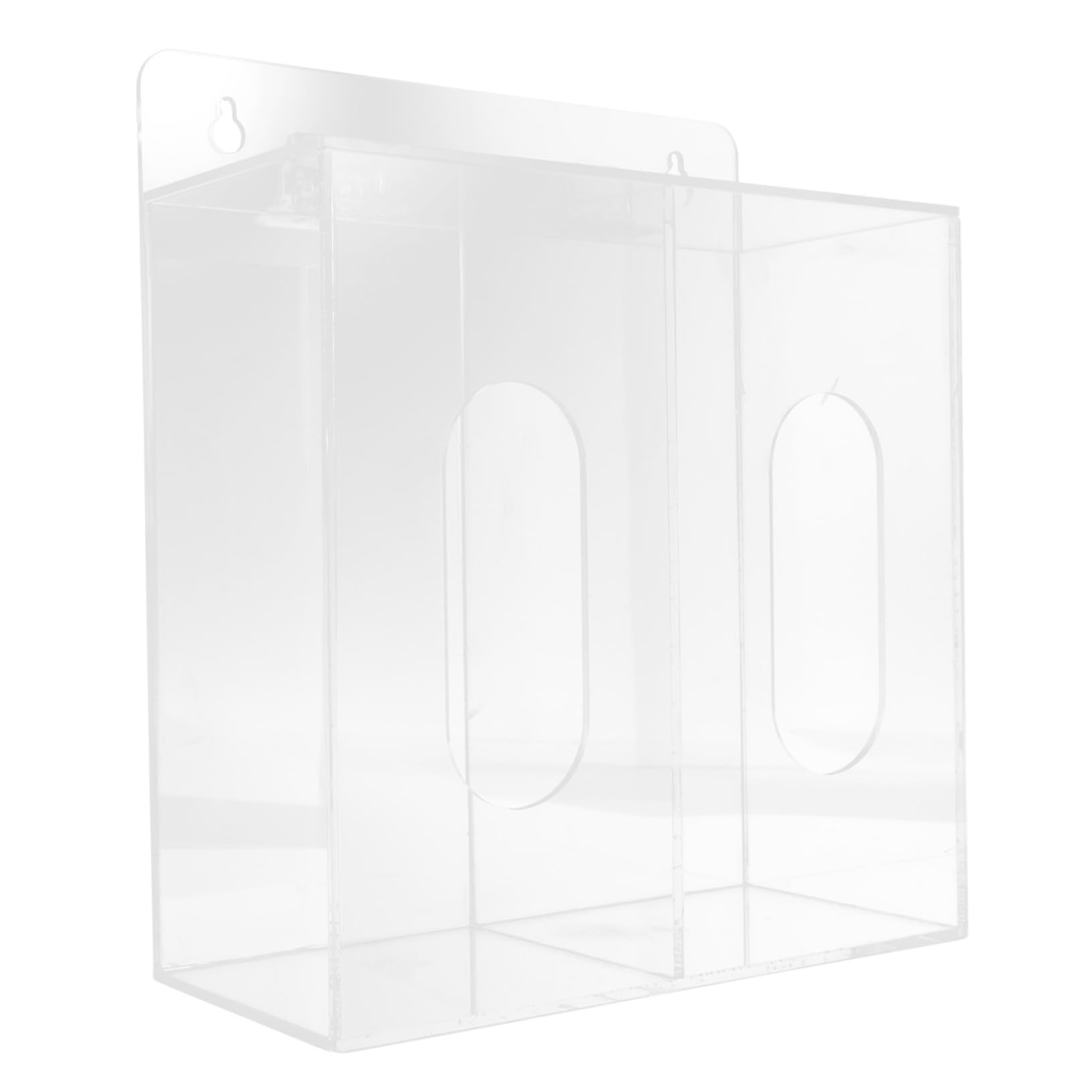 Ciieeo Distributeur Design Gain de Place avec Deux Compartiments Mural en Acrylique de Moufles pour Laboratoires et Environnements Professionnels
