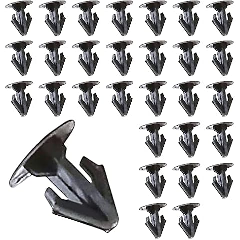 Mean Mug Auto 8514-89183A 30x Hood Insulation Retainer Clips Nylon Plastic Rivets 6mm Hole Clips Replaces OEM 91520-SM4-C010 for Honda Acura Cover