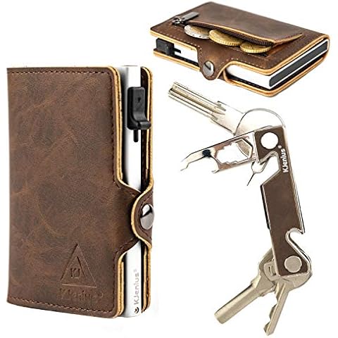 KJENIUS Leonardo Cartera Hombre con Monedero RFID Cover