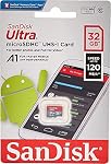 SanDisk 32GB Ultra® microSDHC 120MB/s A1 Class 10 UHS-I
