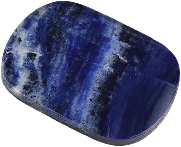 Lumisoul Natural Crystal Agate Stone Coaster – Customizable Gemstone Drink Coaster Creative Office (5, Sodalite)