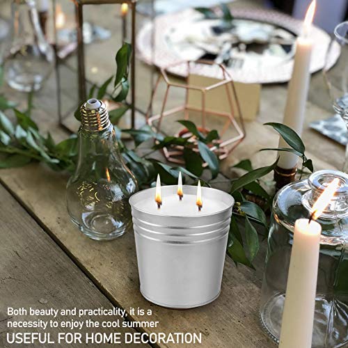 Citronella Candles Outdoor Large, 3-Wicks Soy Wax Bucket Candles Set, 200 Hours Burn Time Garden Candles For Home Patio Yard, 17Oz X 2 Pack #TOP6
