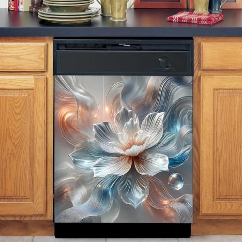 Image of BVBOX Dishwasher Magnet Cover 23 inchx26 inch, Reusable Magnetic Refrigerator Covers, Decorative Magnets Cover Fridge Door Skin Panel Stickers for Home Kitchen Appliance