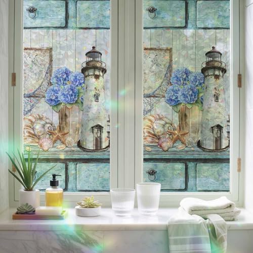 Película decorativa para ventana 19.6"x39.3" efecto vitral miniatura 6