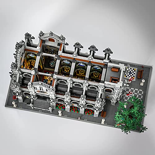 YPZ MOC-29962 Gotische Kirche Bausteine Architektur Modellbausatz, 22007 Tile Groß Modular Building Klemmbausteine Haus… – Bild 6