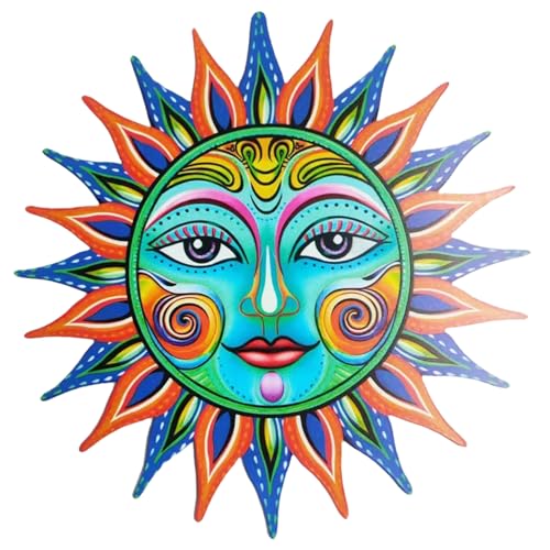 Décor en fer de 12 pouces art mural solaire extérieur pour salon et patio